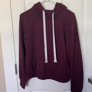 dark red hoodie